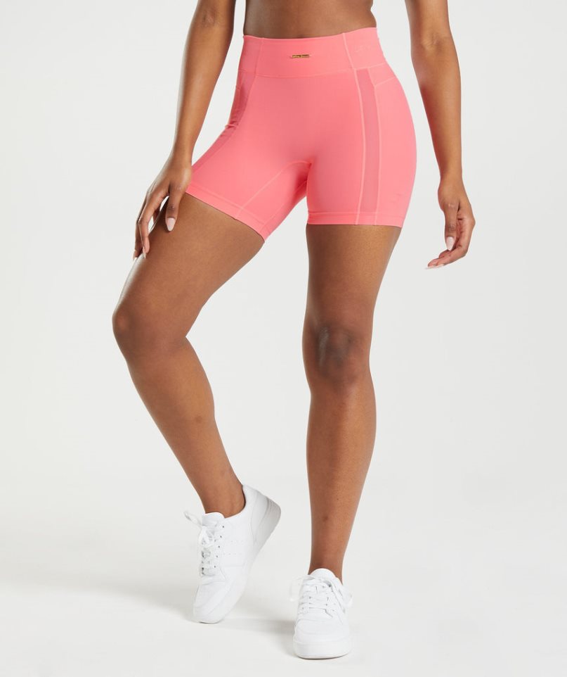 Women\'s Gymshark Whitney Mesh Shorts Pink | NZ 1OLAGT